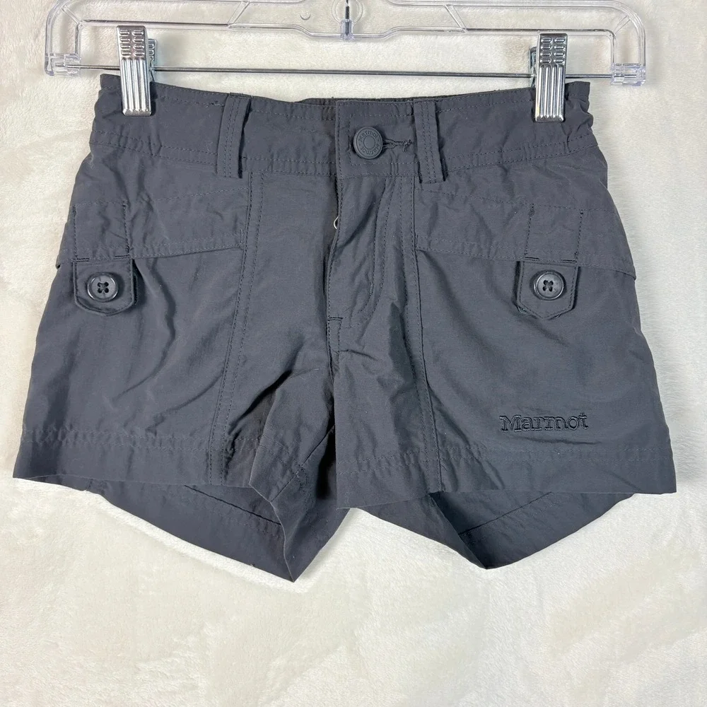 Marmot Cargo Shorts Kids Small‎ S Grey Excellent Adjustable Waist Hiking Utility